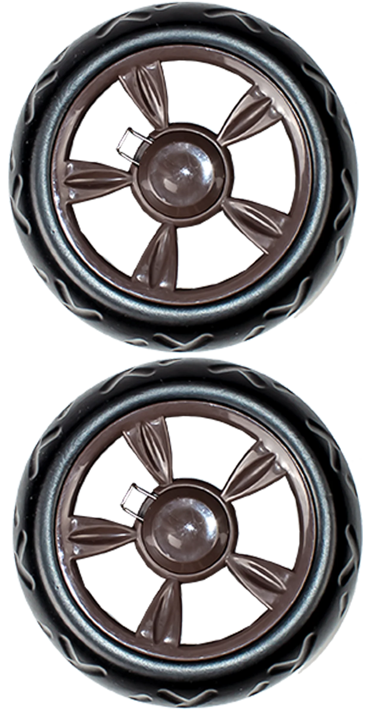 Pair of Two Beefy Wheels Replacement - Brown