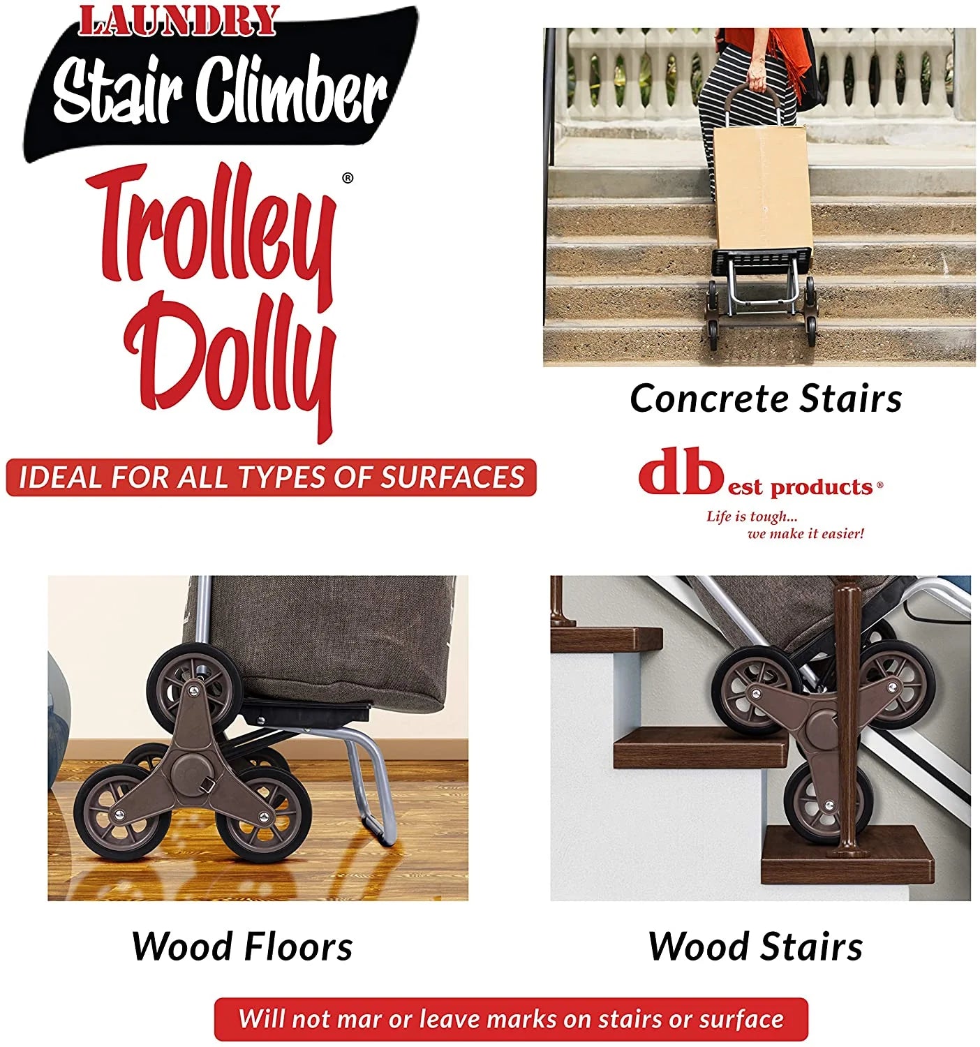 Stair Climber Laundry Trolley Dolly