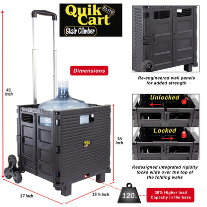 Quik Cart Elite Stair Climber, Black