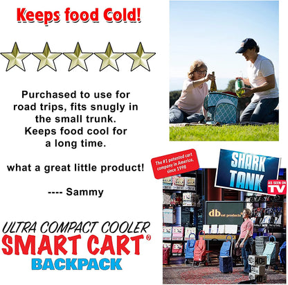 Ultra Compact Cooler Smart Cart Backpack, Moroccan Tile