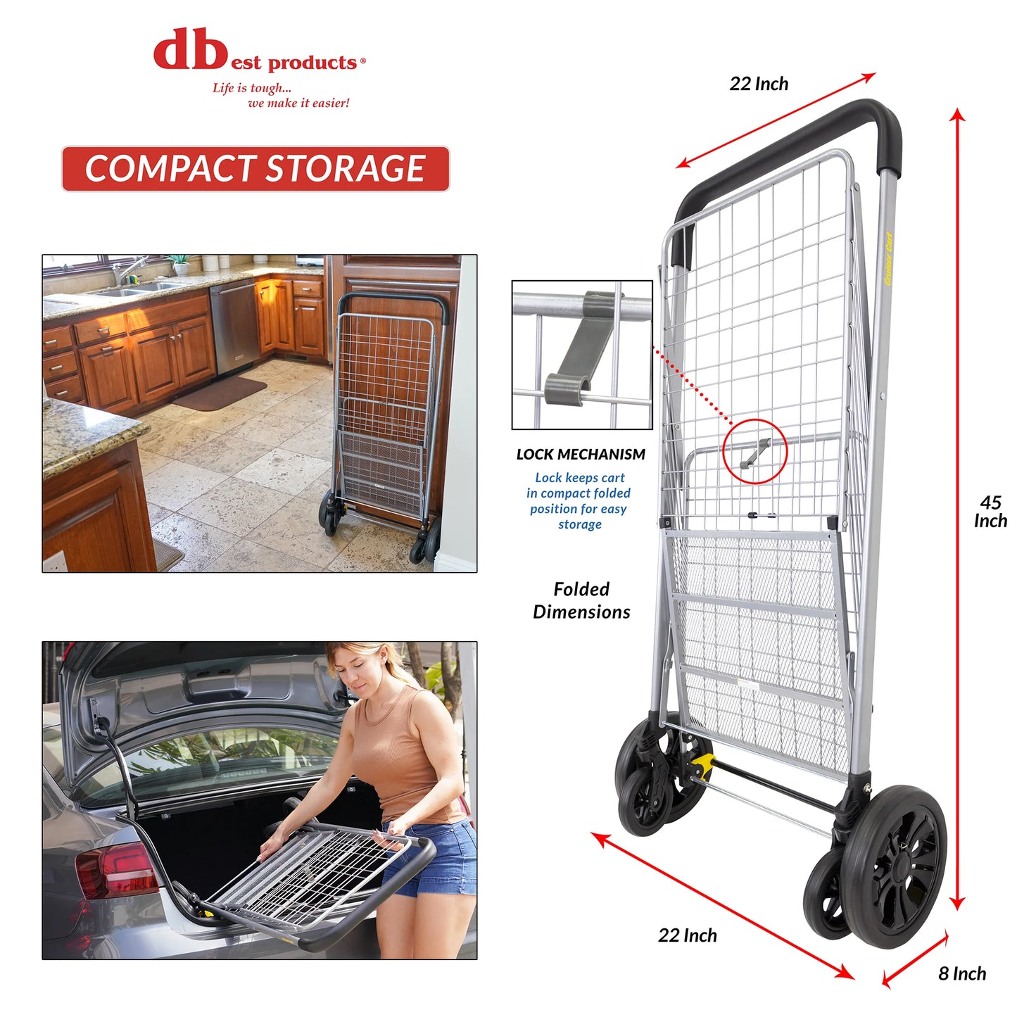 Cruiser Cart Deluxe Premium Liner Bag 15. 5" X 17" X 20. 5" (Only Cover, Handcart not Included) Shopping Laundry with Easy Detachable Hook and Loop Attachments Bolsa para Carritos de Compras