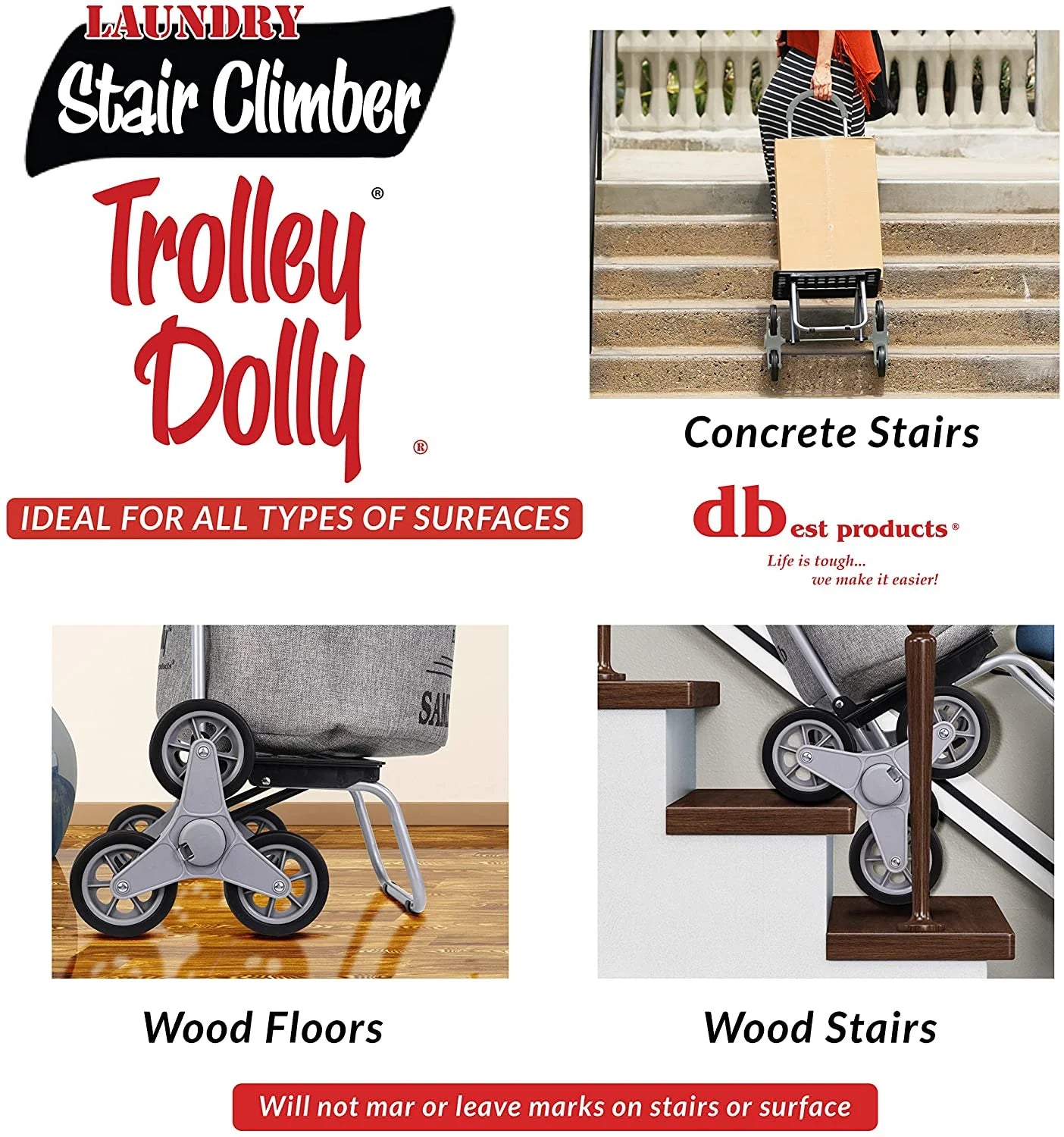 Stair Climber Laundry Trolley Dolly
