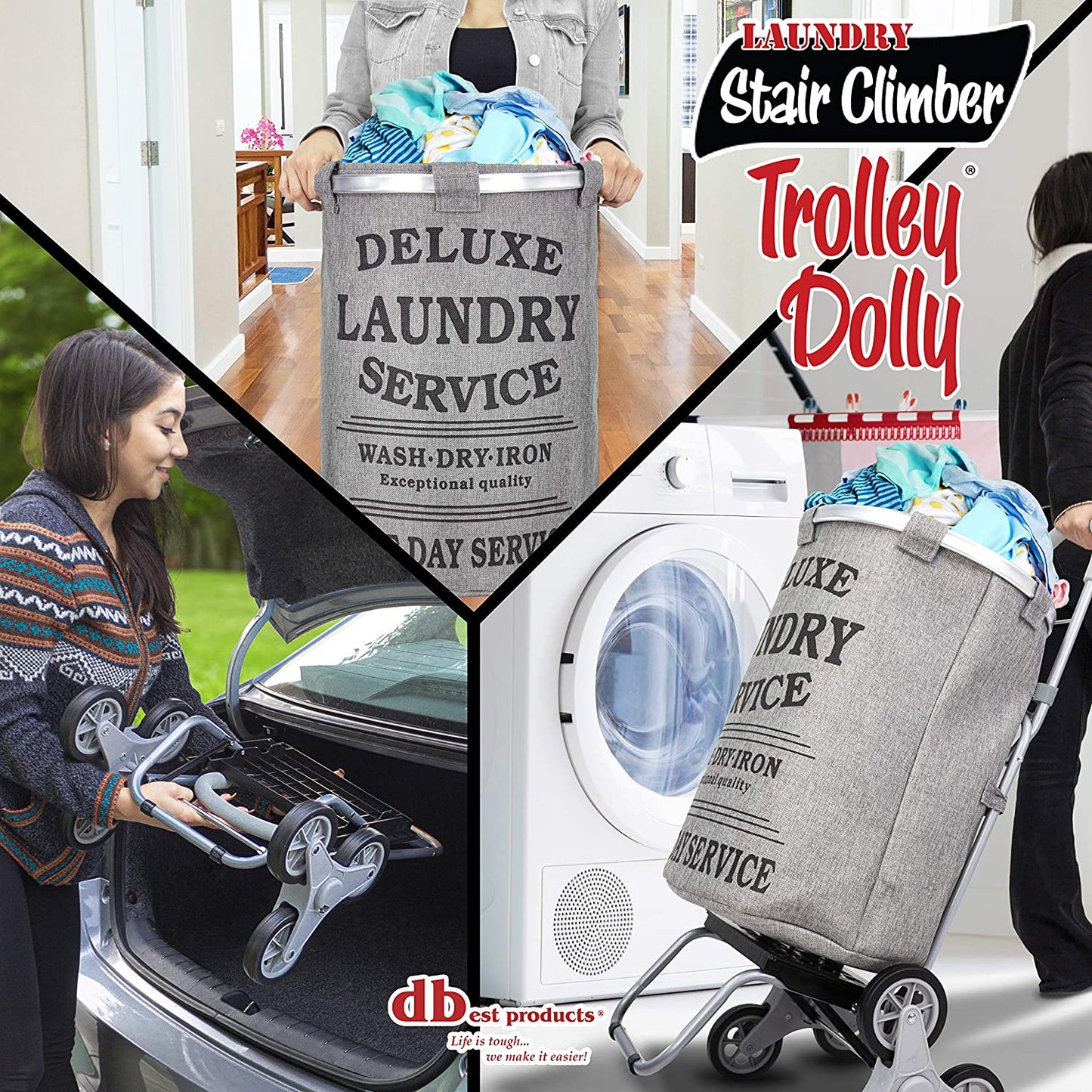 Stair Climber Laundry Trolley Dolly