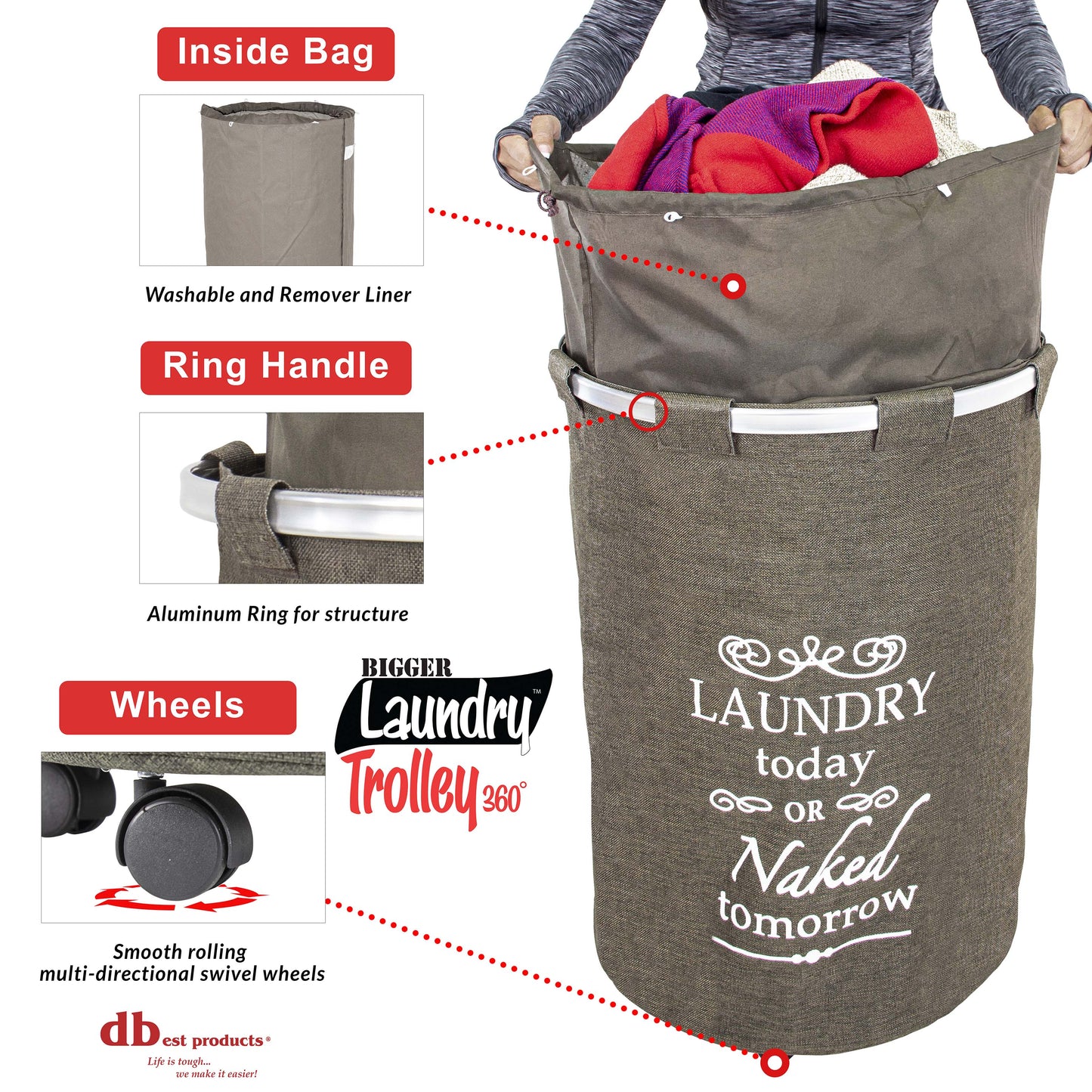 Bigger Laundry Trolley 360