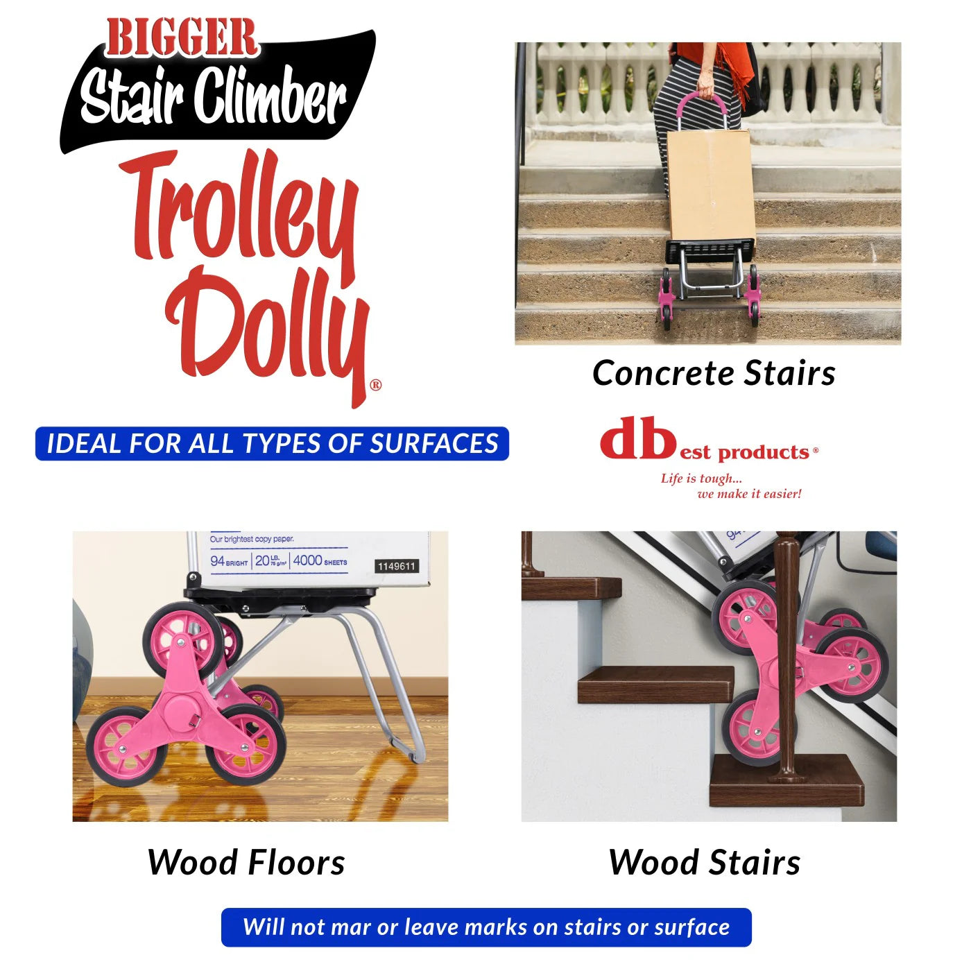 Pattern Stair Climber Bigger Trolley Dolly
