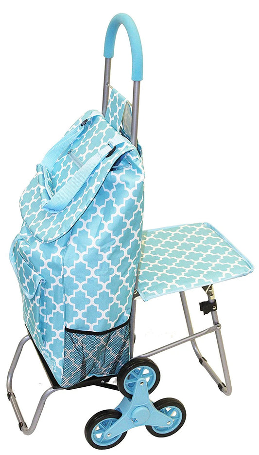 Stair Climber Trolley Dolly with Seat - Moroccan Tile