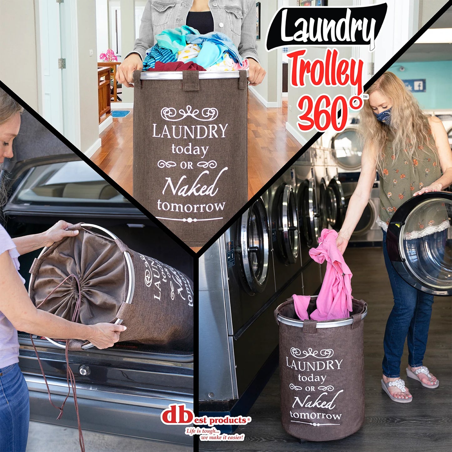 Laundry Trolley 360, Brown