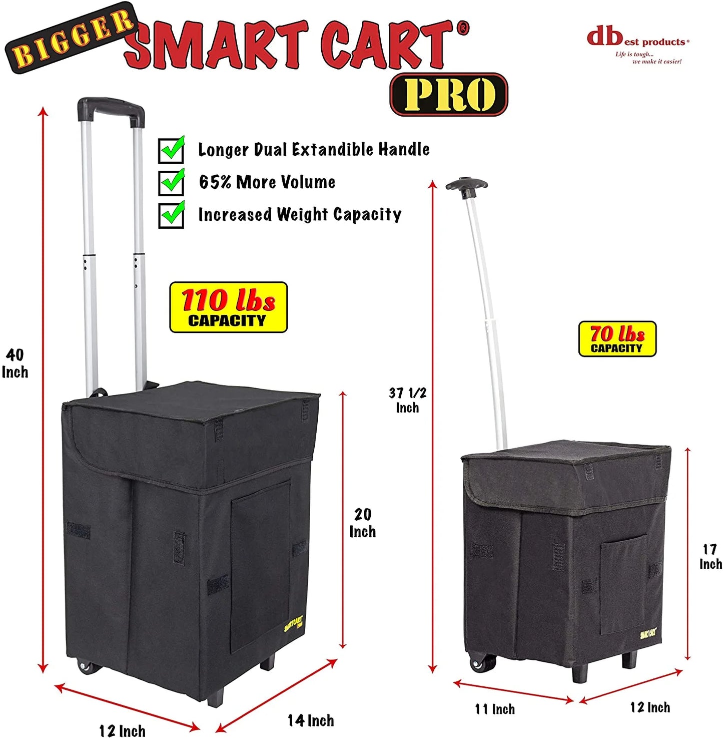 Bigger Smart Cart Pro - Black