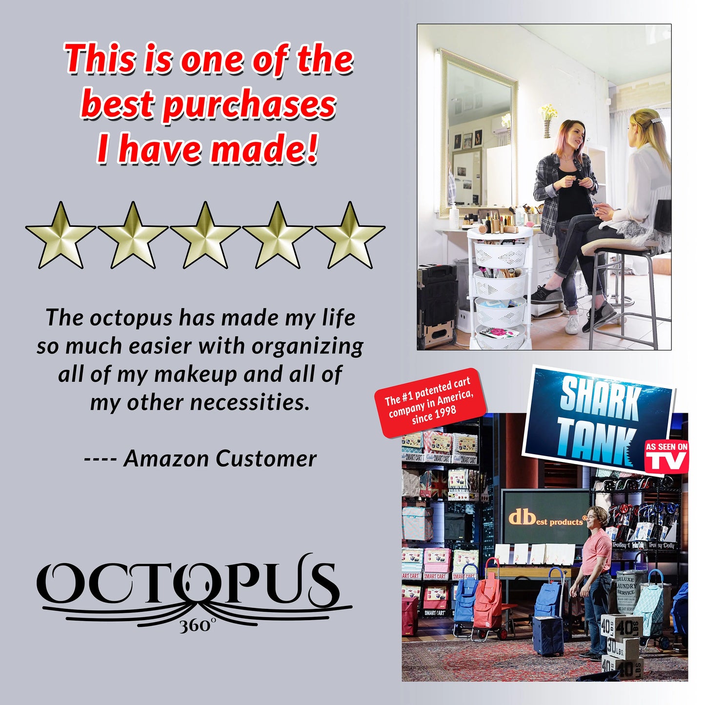 Octopus 360 4 Tier Rolling Cart Kitchen Organization Plastic Rotating Fruit Basket  Teacher Classroom Supplies Organizer Makeup  Storage Hair Salon Trolley Swivel Lockable Wheels Bar