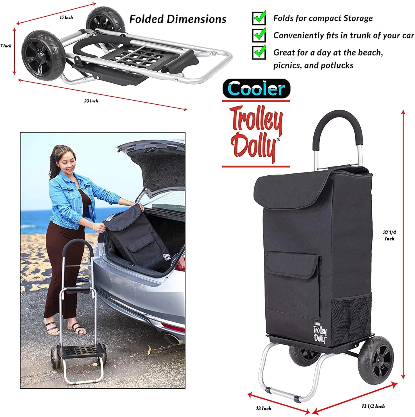 Cooler Trolley Dolly - Black