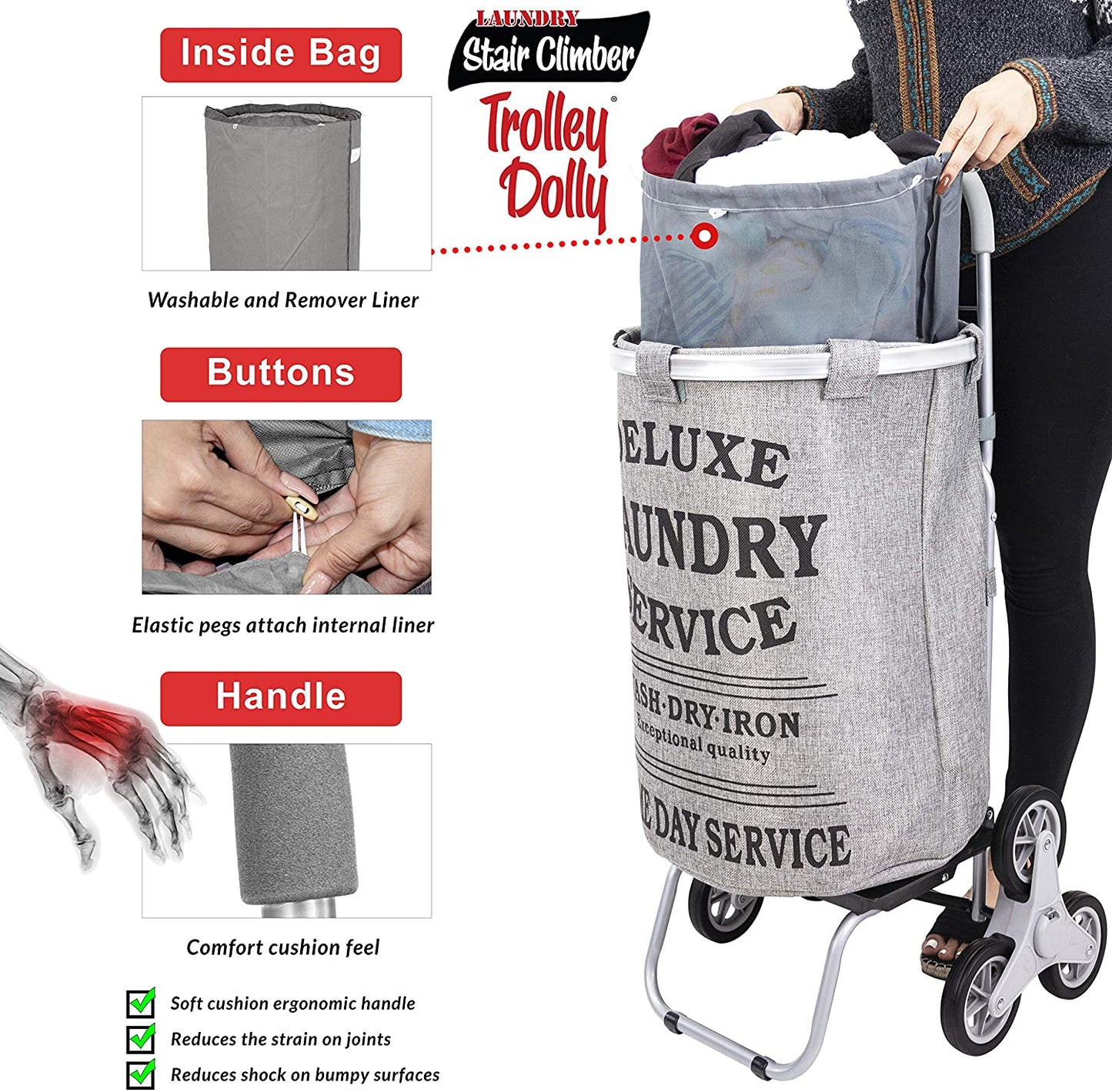 Stair Climber Laundry Trolley Dolly