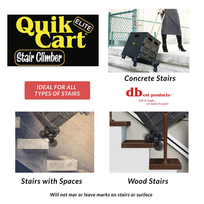 Quik Cart Elite Stair Climber, Black
