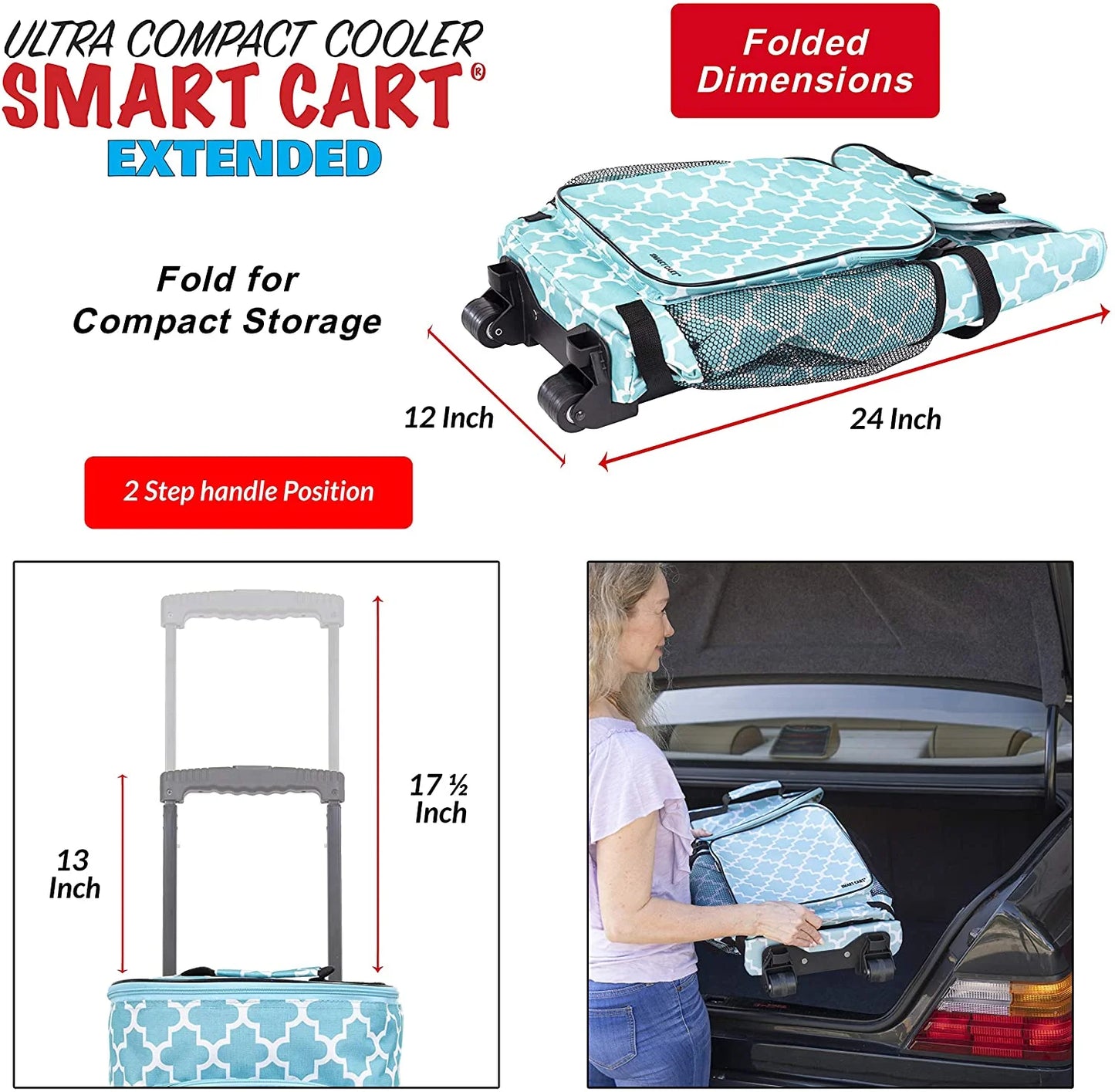 Ultra Compact Cooler Smart Cart, Extended