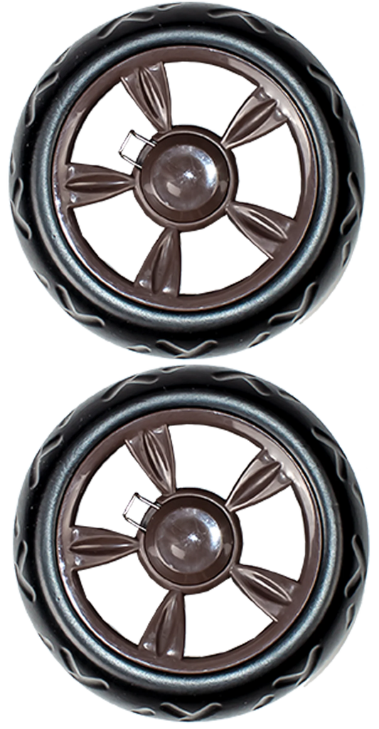 Pair of Two Beefy Wheels Replacement - Brown
