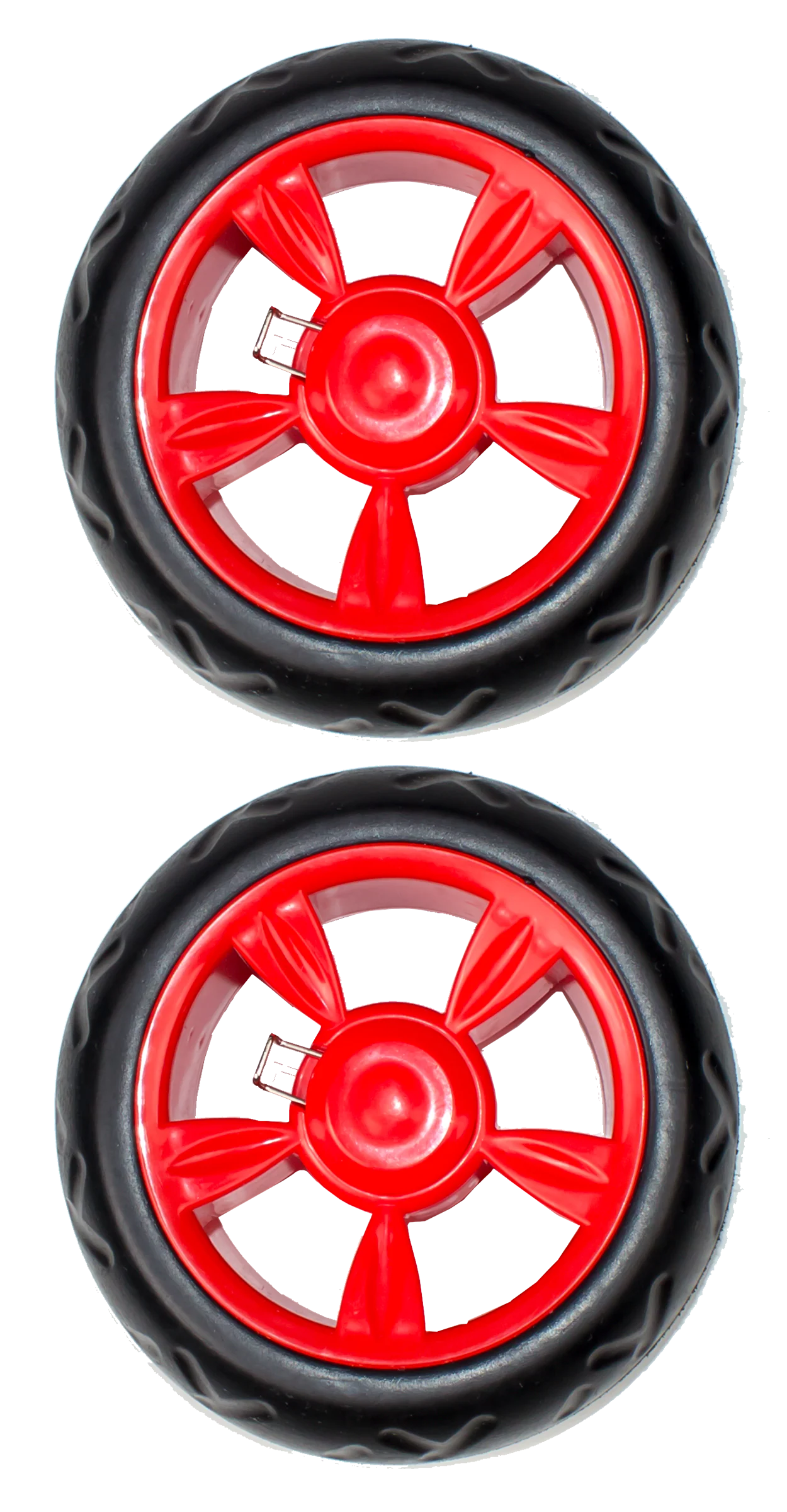 Pair of Two Beefy Wheels Replacement -  Red