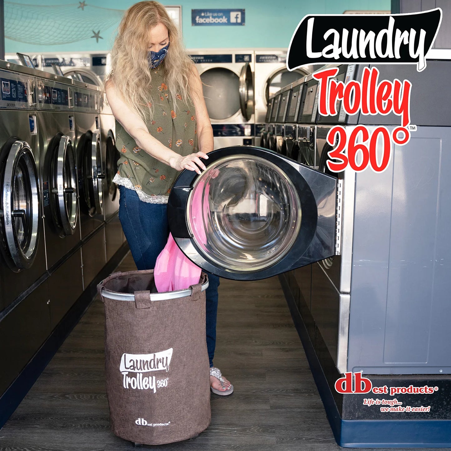 Laundry Trolley 360, Brown