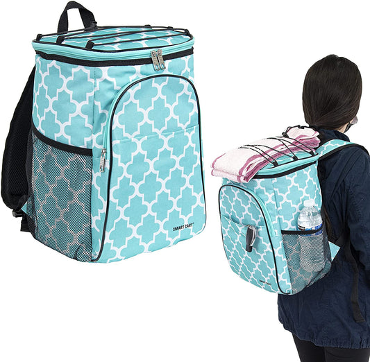 Ultra Compact Cooler Smart Cart Backpack, Moroccan Tile