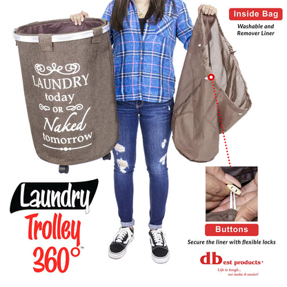 Laundry Trolley 360, Brown